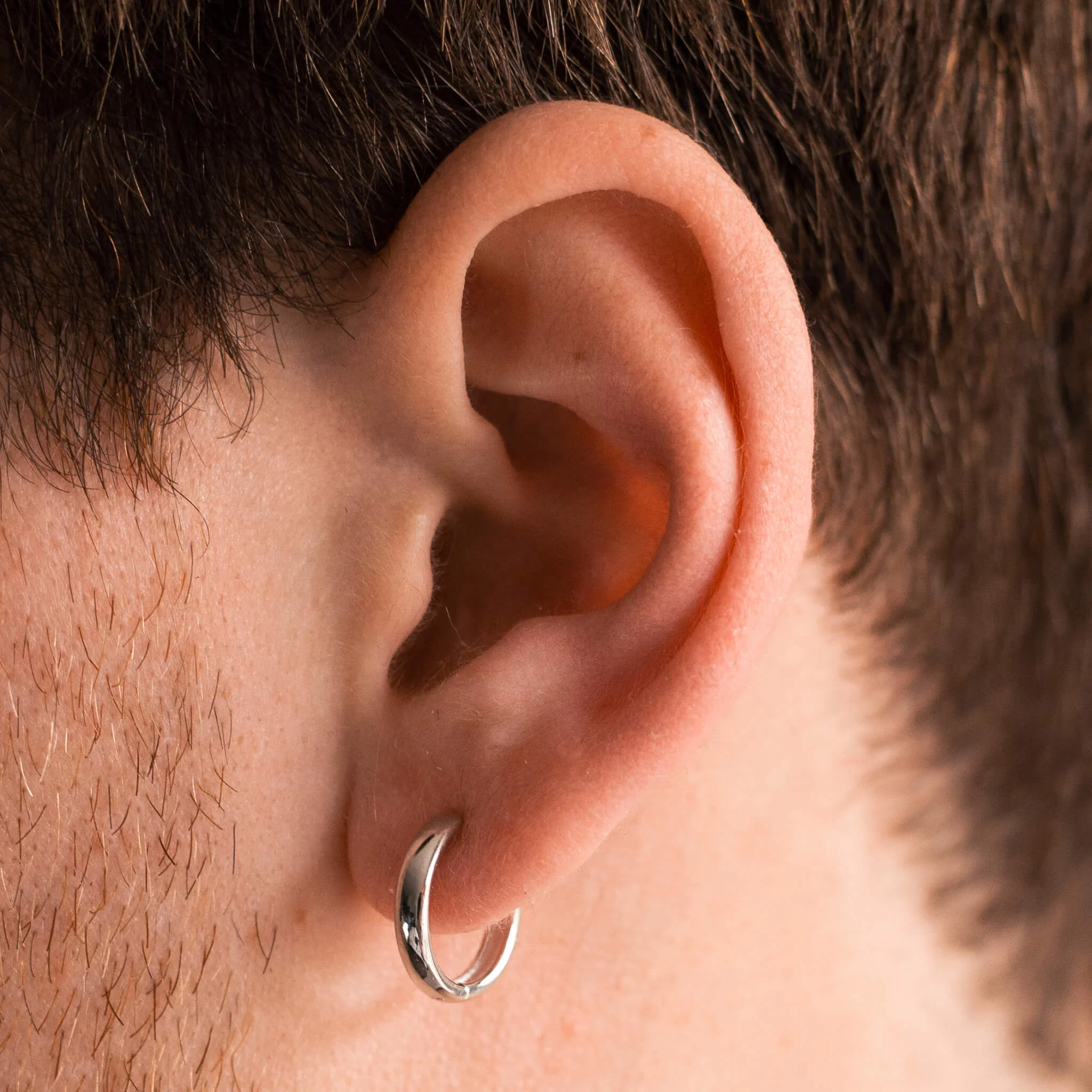 Bold Hoops in Titanium - Image 3