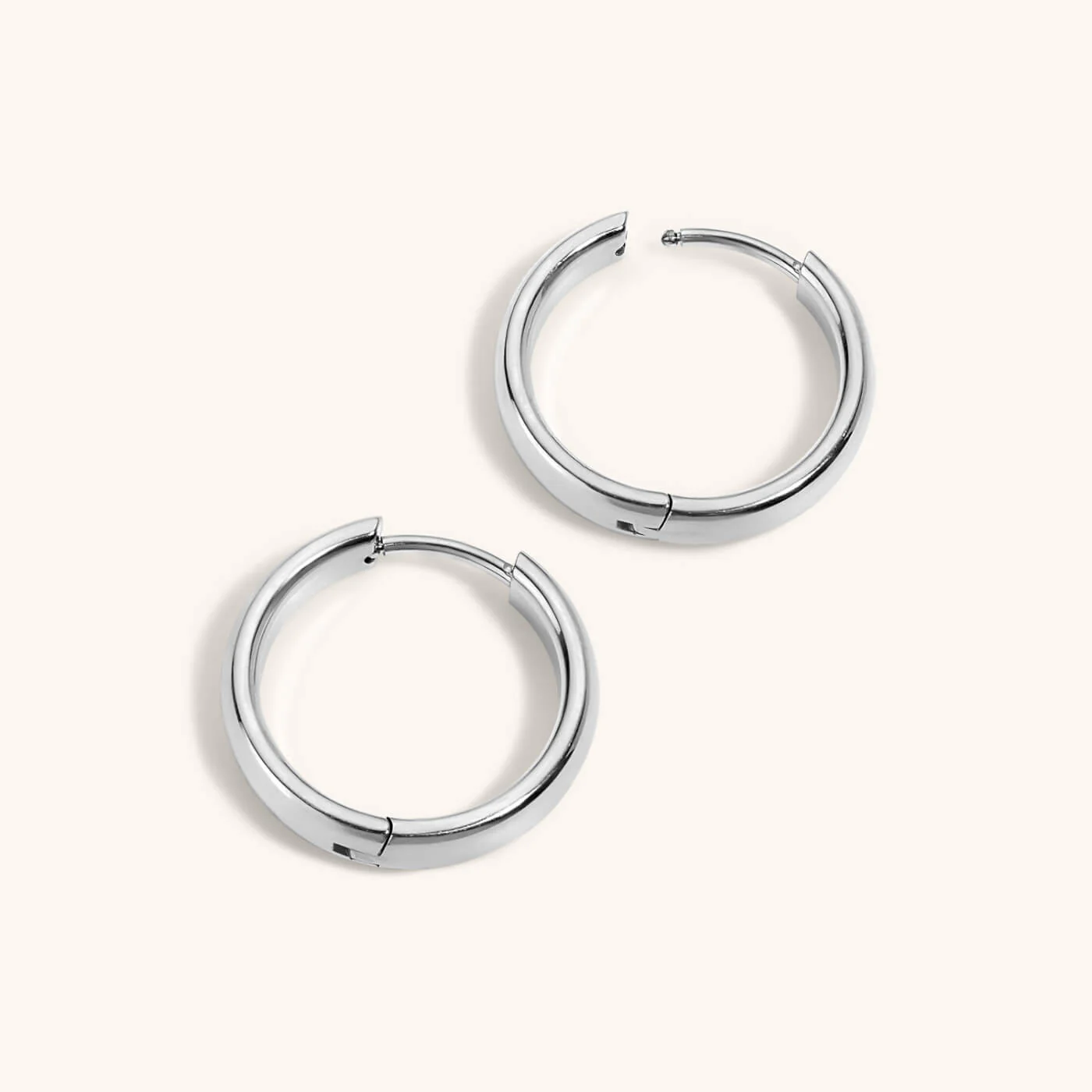 Bold Hoops in Titanium - Image 5