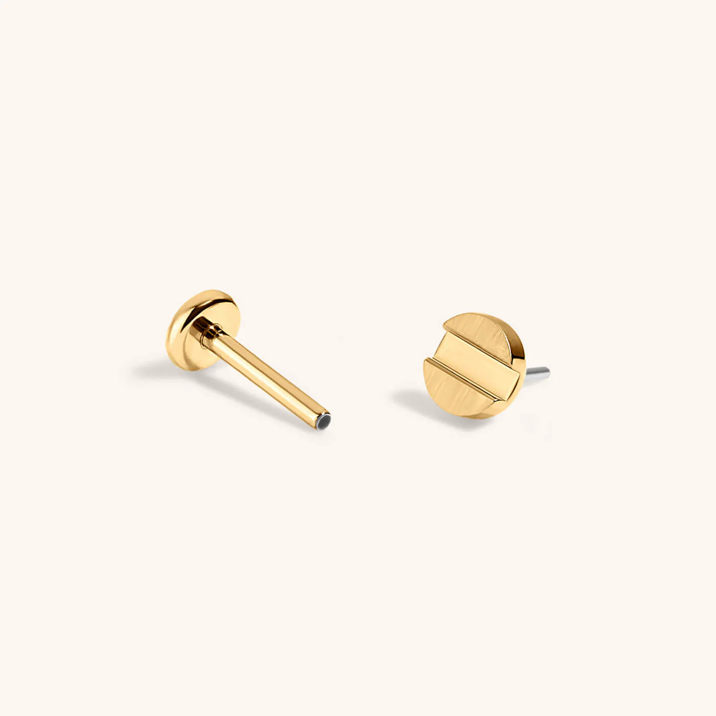 Bolt Push Pin Flat Back Earring - Image 5