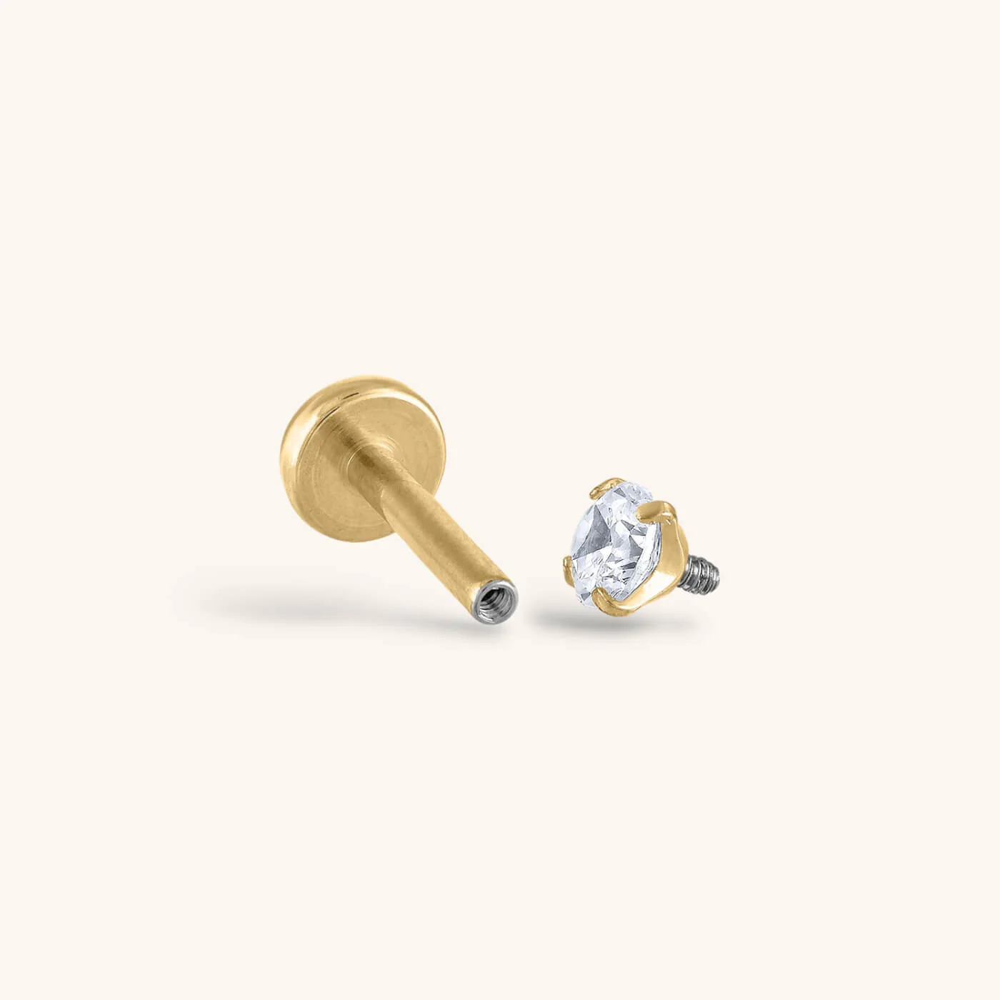 Celestial Crystal Threaded Flat Back Earring - Image 5