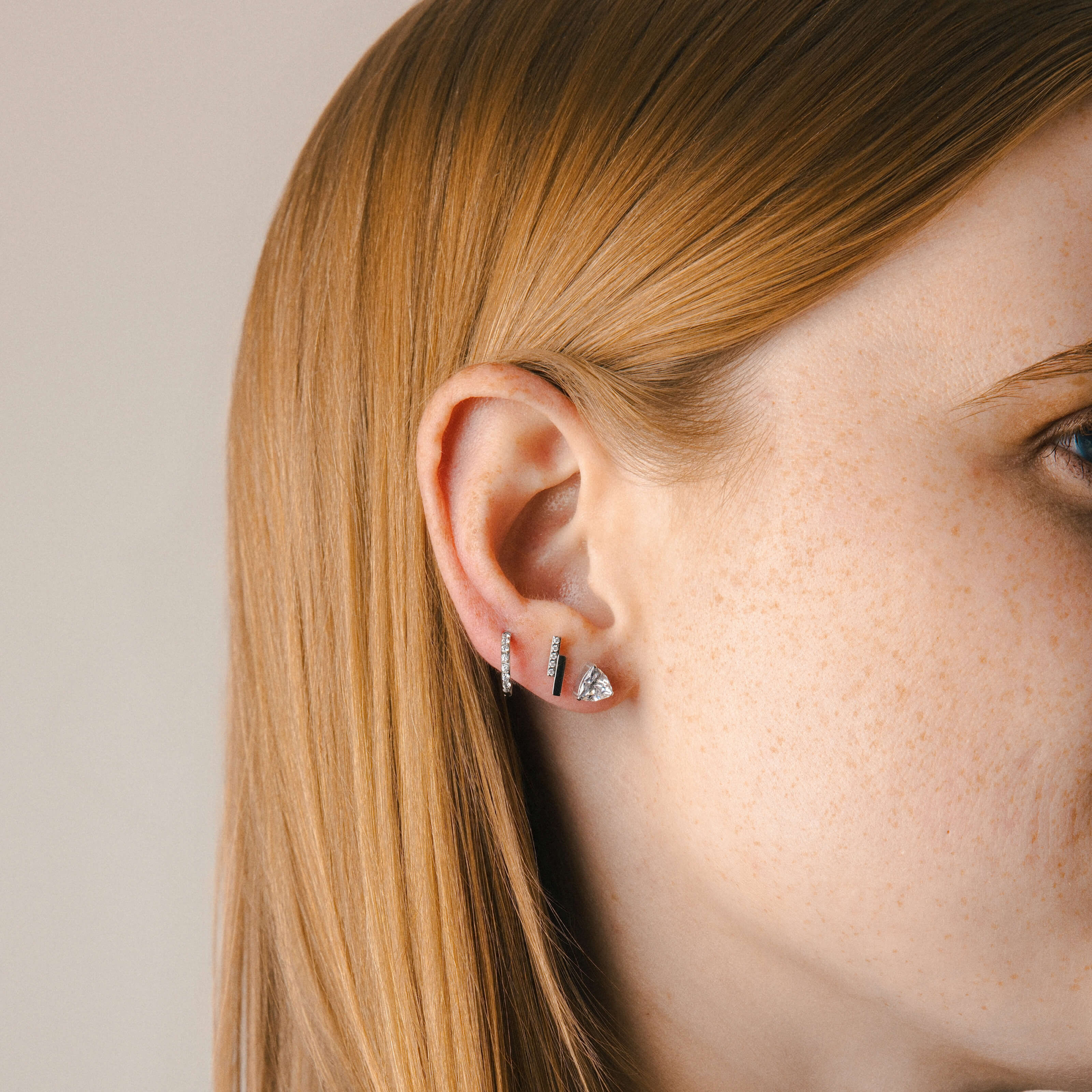 Pave Lightning Bar Nap Earrings - Image 6