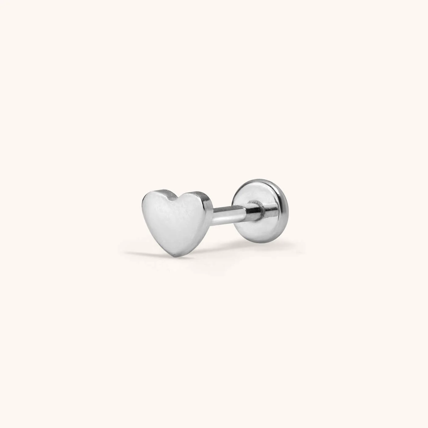 Classic Heart Push Pin Flat Back Earring - Image 4