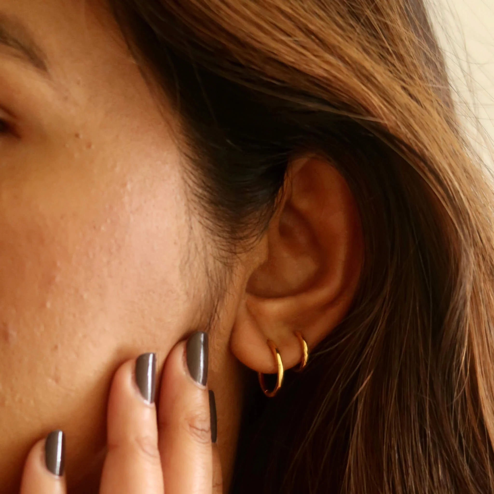 Classic Hoops in Titanium - Image 6