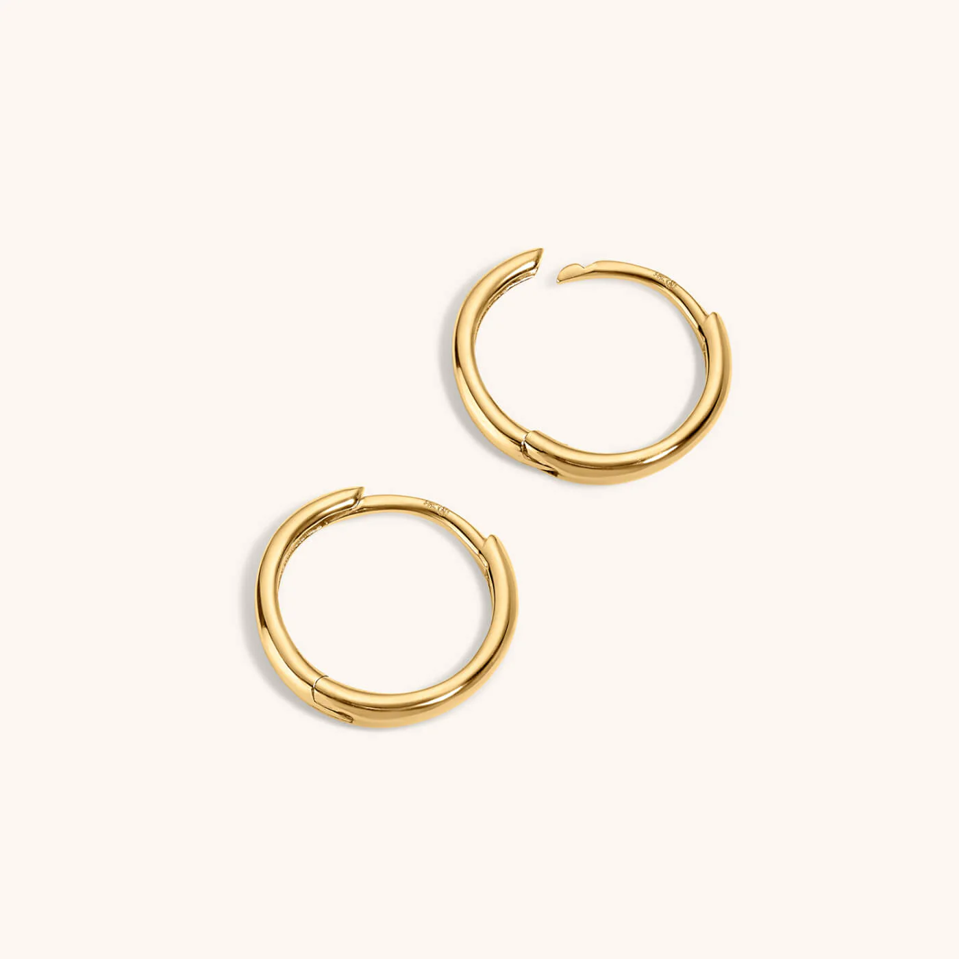 Classic Huggie Hoops in 14k Gold - Image 3