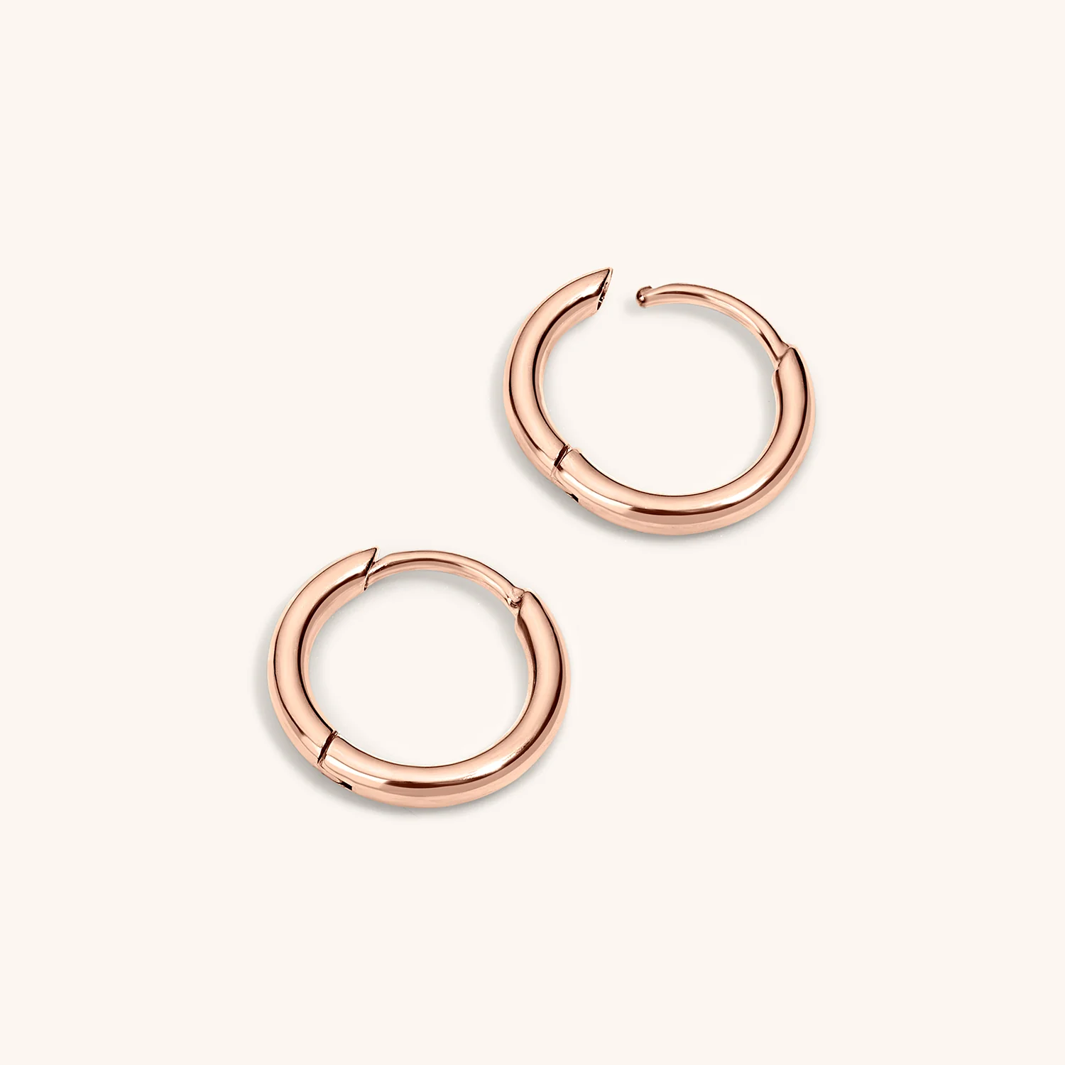 Classic Huggie Hoops in Titanium - Image 7