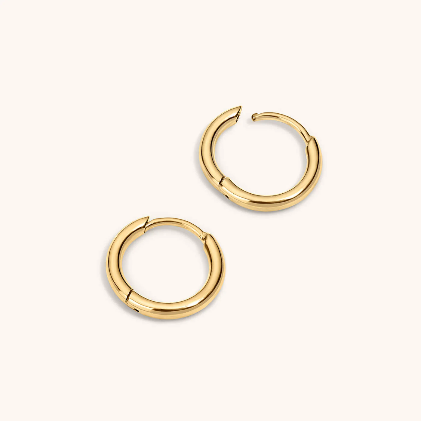 Classic Huggie Hoops in Titanium - Image 8