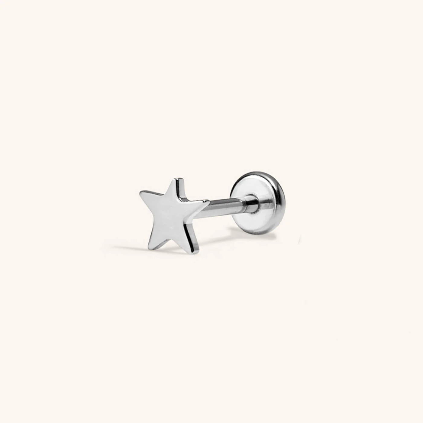 Classic Star Push Pin Flat Back Earring - Image 4