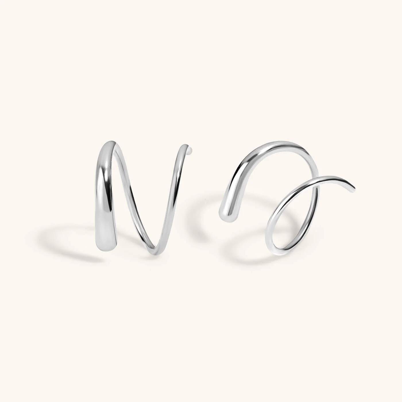 Classic Twirl Earrings in Titanium - Image 4