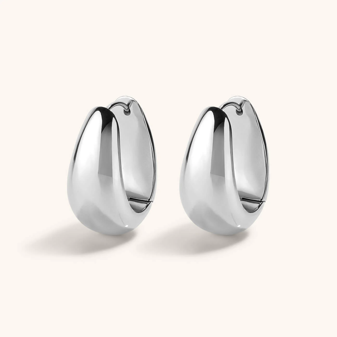 Dewdrop Hoops in Titanium - Image 7