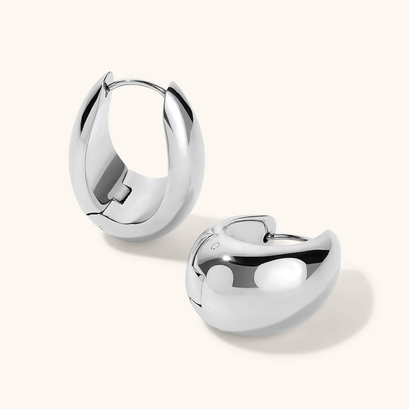 Dewdrop Hoops in Titanium - Image 8