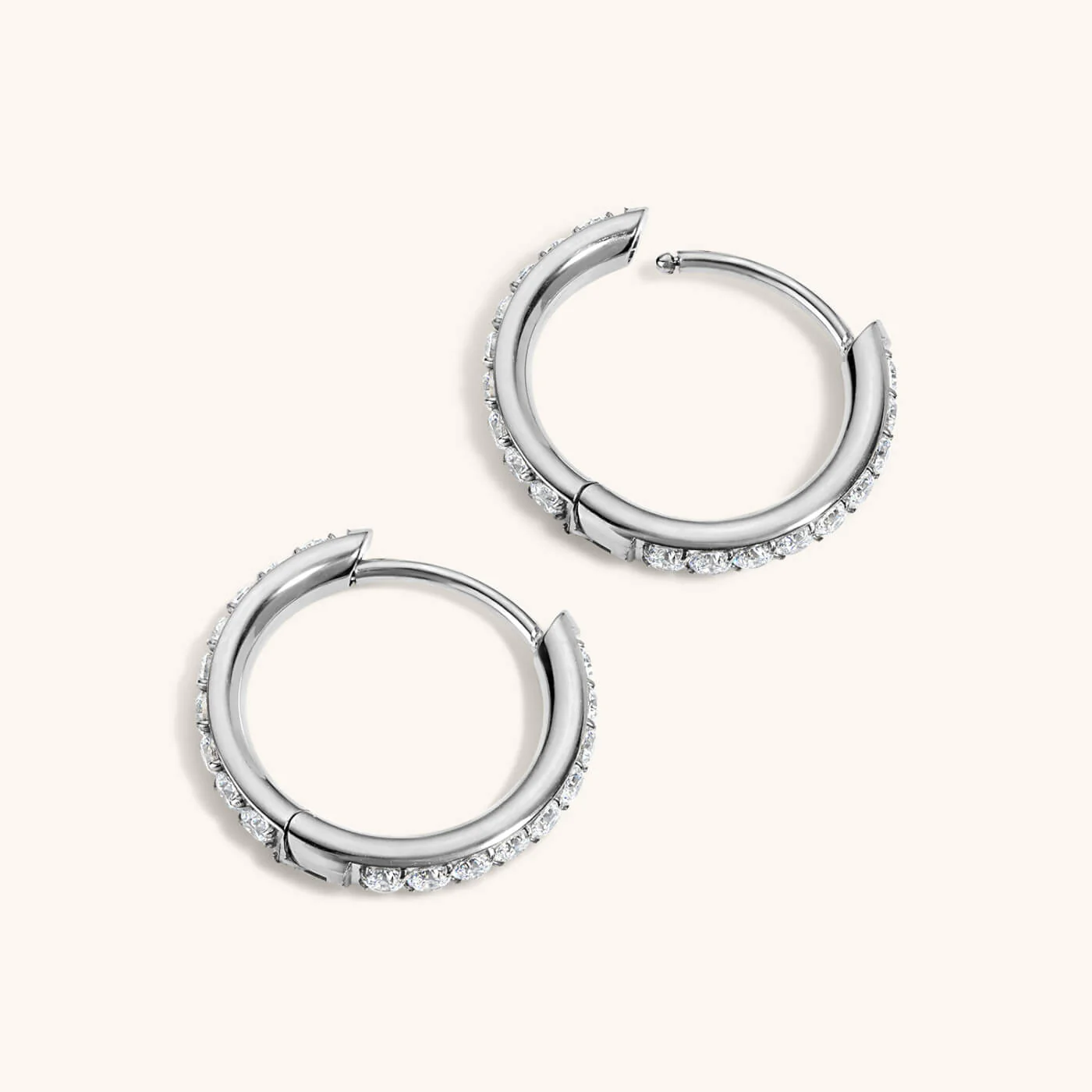 Eternity Hoop Earrings in Titanium - Image 5