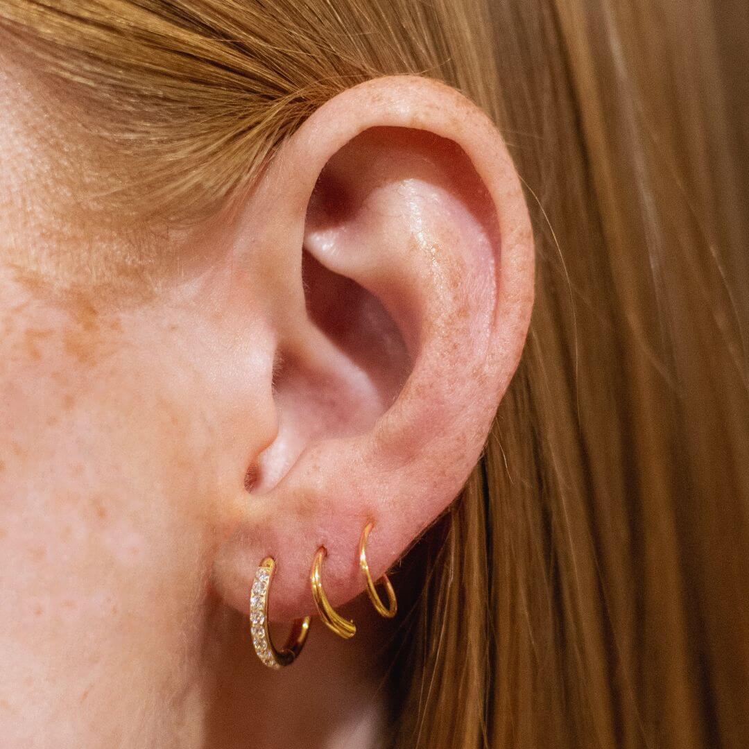 Eternity Hoop Earrings in Titanium - Image 6