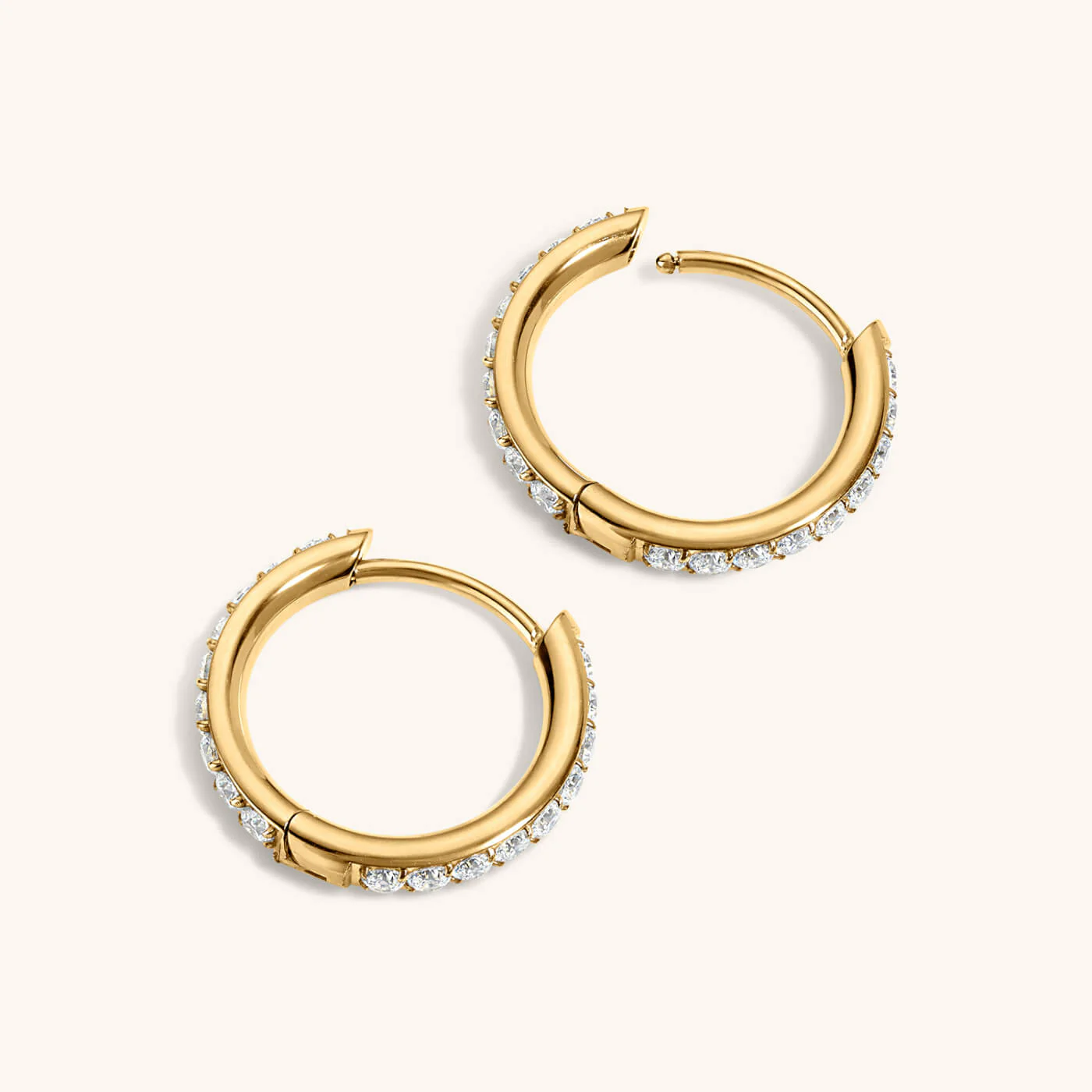 Eternity Hoop Earrings in Titanium - Image 7