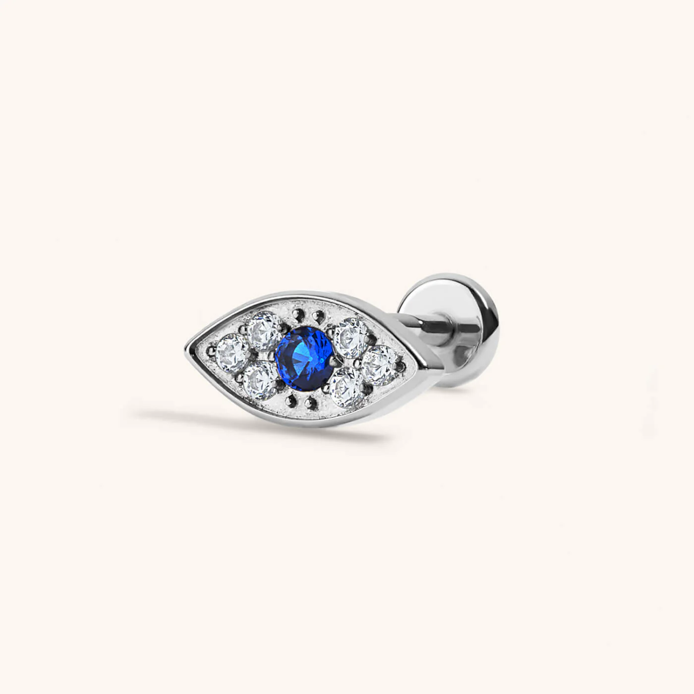 Evil Eye Push Pin Flat Back Earring - Image 5