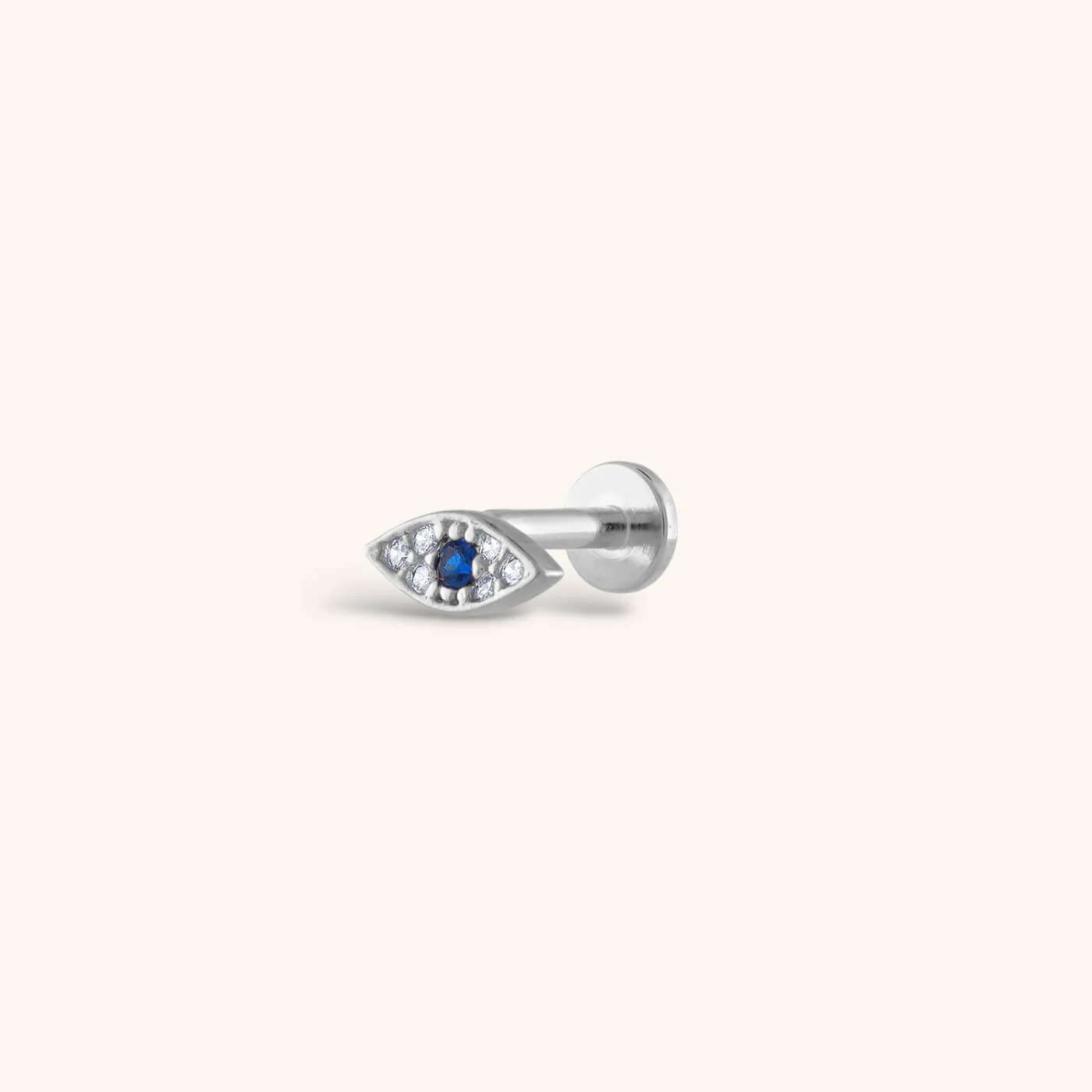Evil Eye Threaded Flat Back Earring - Image 4