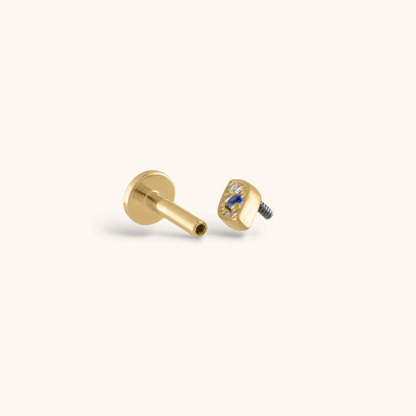 Evil Eye Threaded Flat Back Earring - Image 5