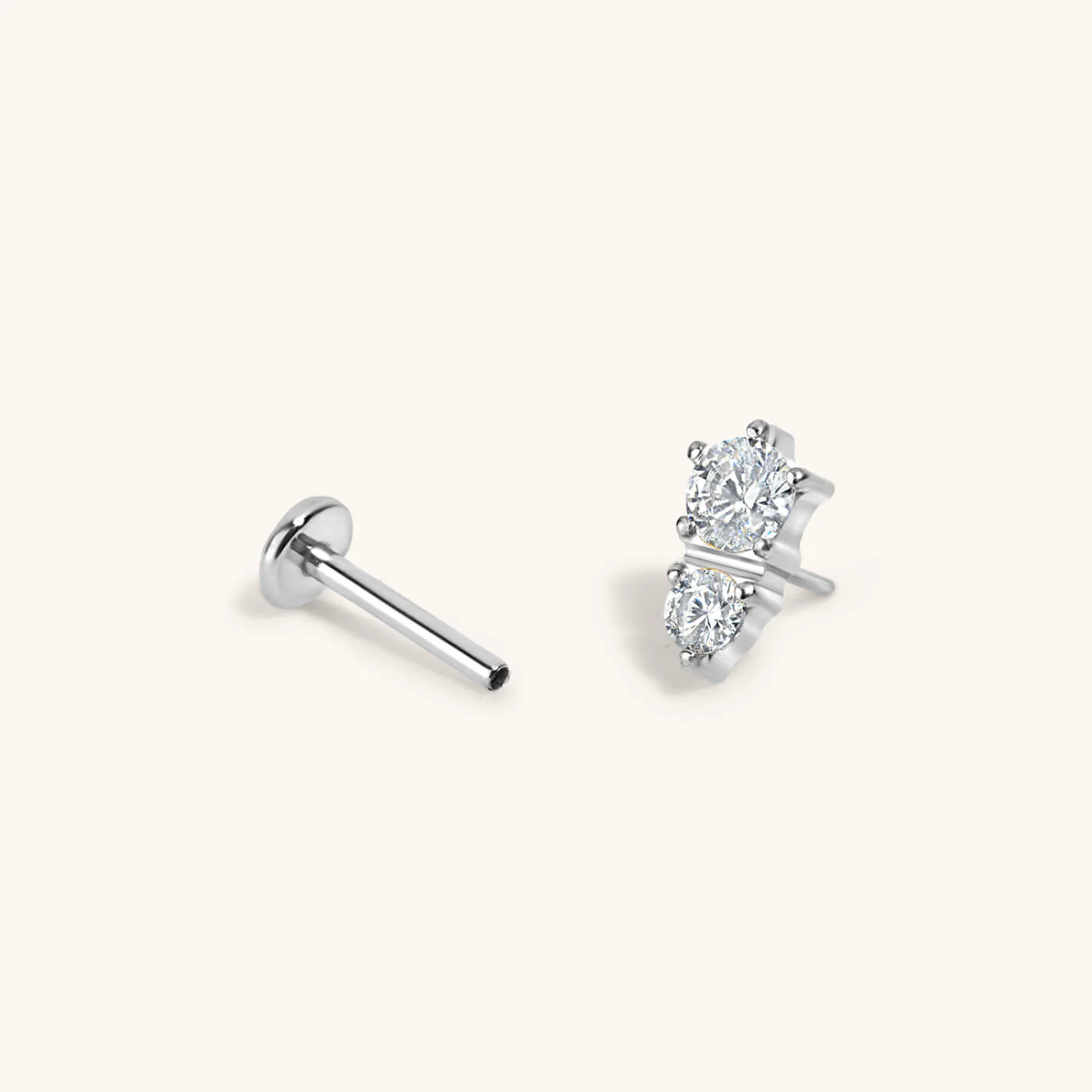 Gaia Push Pin Flat Back Earring - Image 6