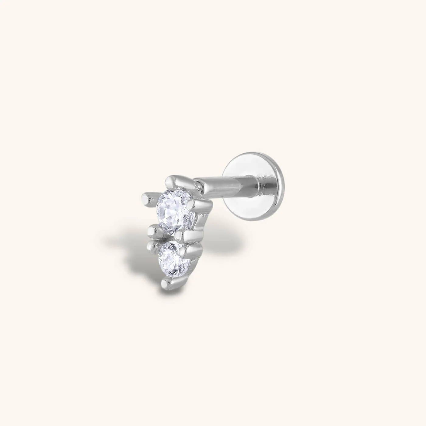 Gaia Threaded Flat Back Earring - Image 4
