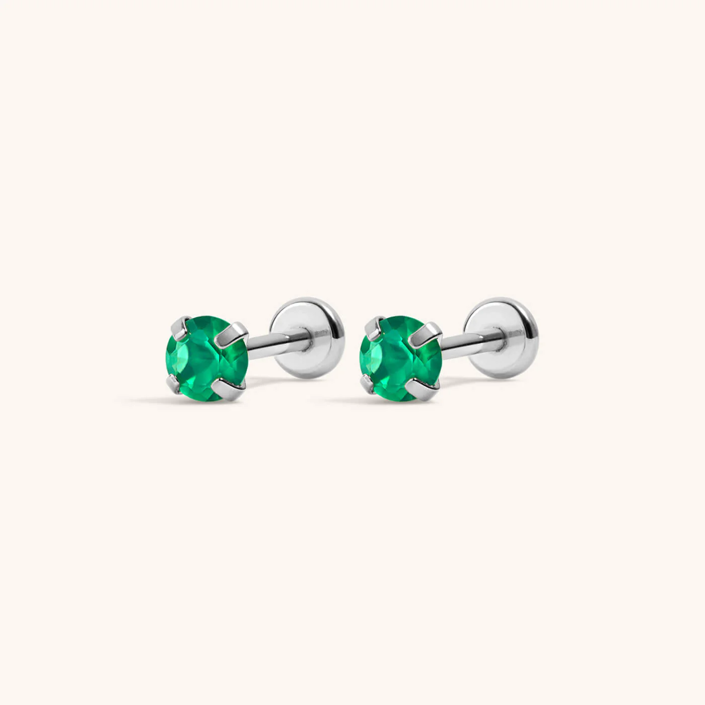 Green Chalcedony Nap Earrings - Image 4