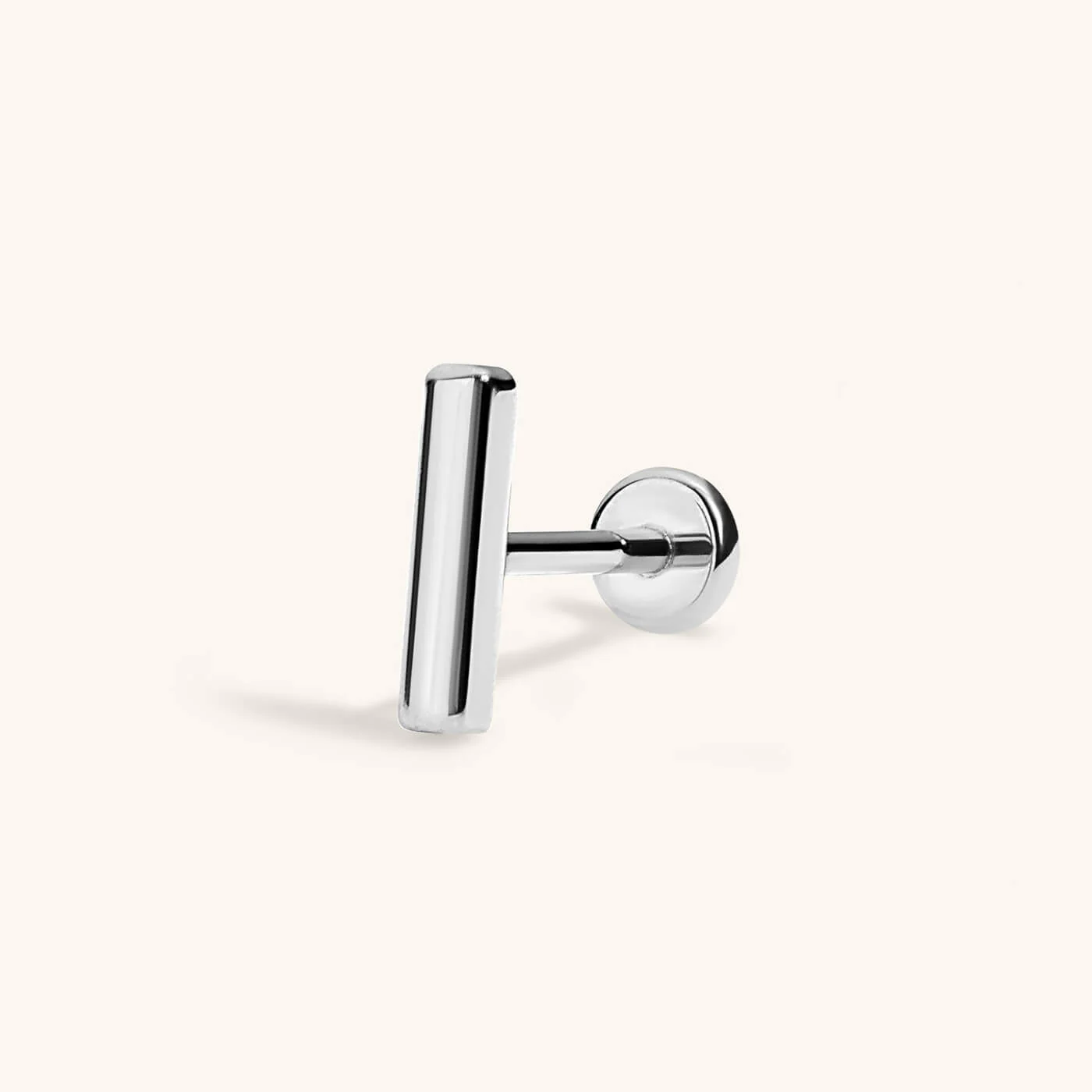 Little Bar Push Pin Flat Back Earring - Image 4