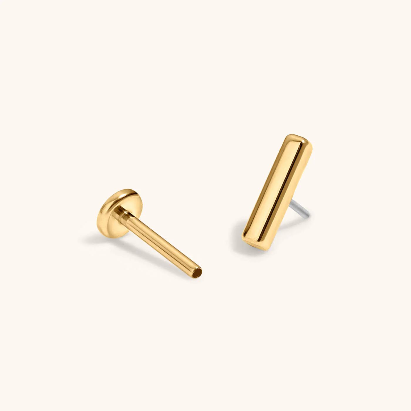Little Bar Push Pin Flat Back Earring - Image 5