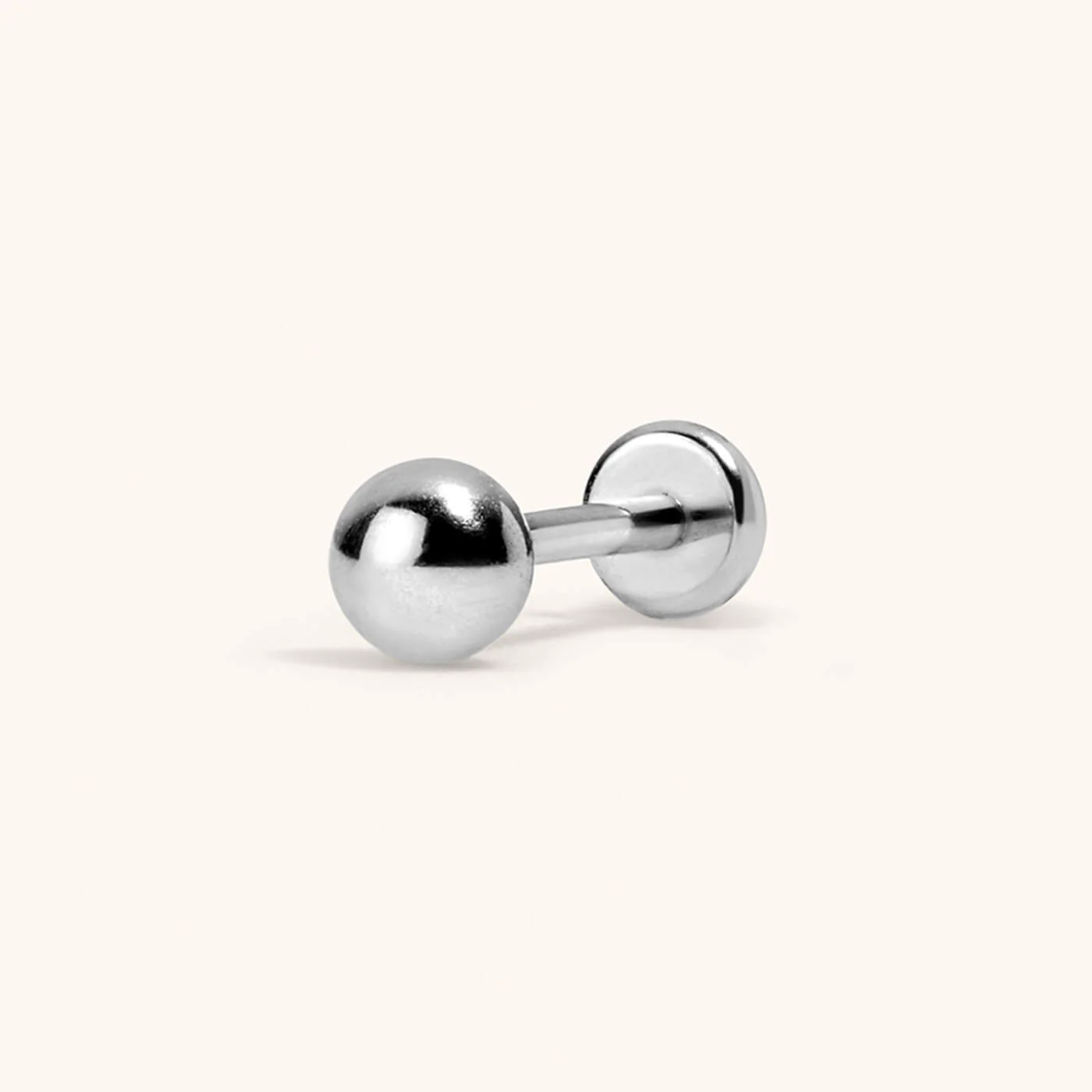 Little Sphere Push Pin Flat Back Earring - Image 4
