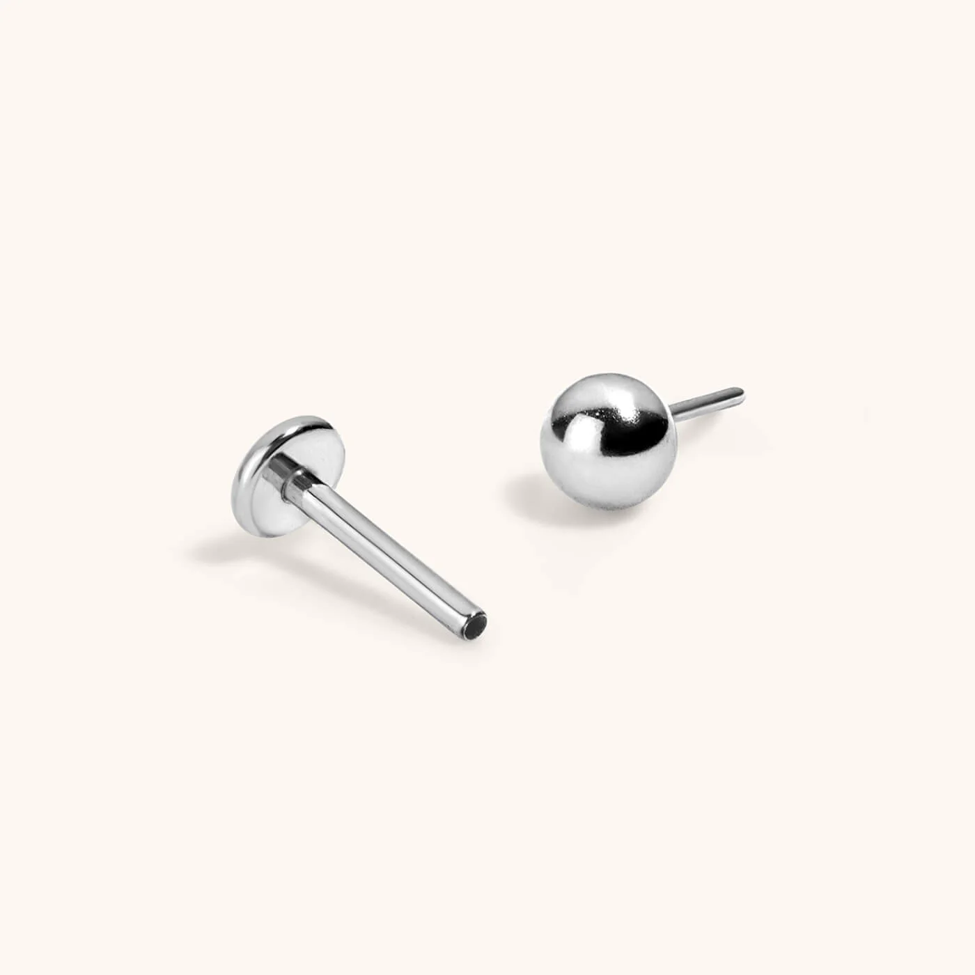 Little Sphere Push Pin Flat Back Earring - Image 6