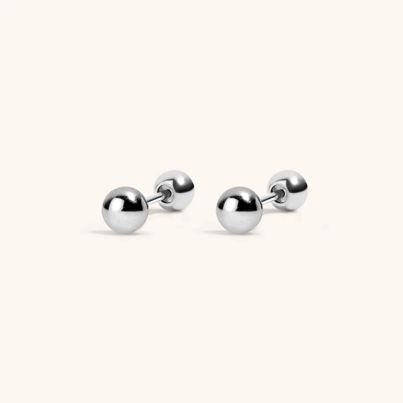 Little Sphere Studs in Titanium - Image 4