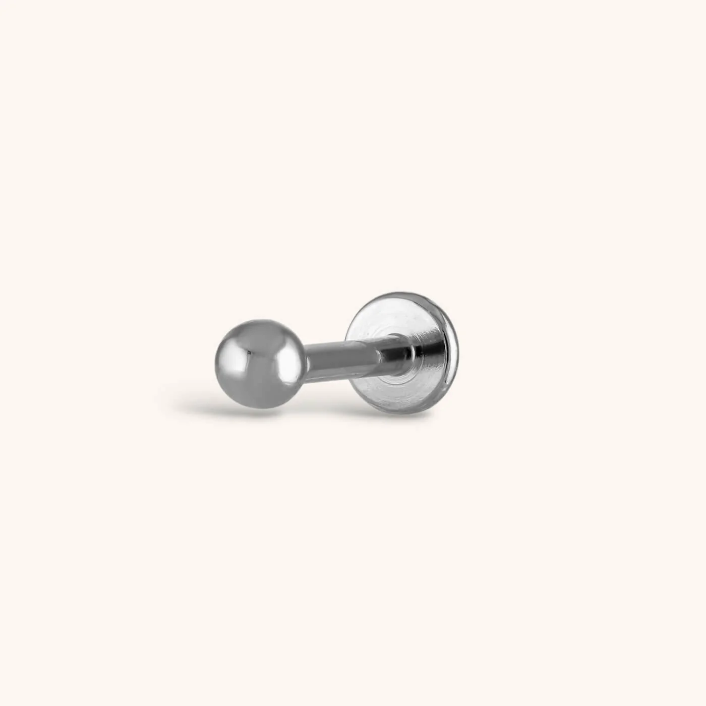 Little Sphere Threaded Flat Back Earring - Image 6