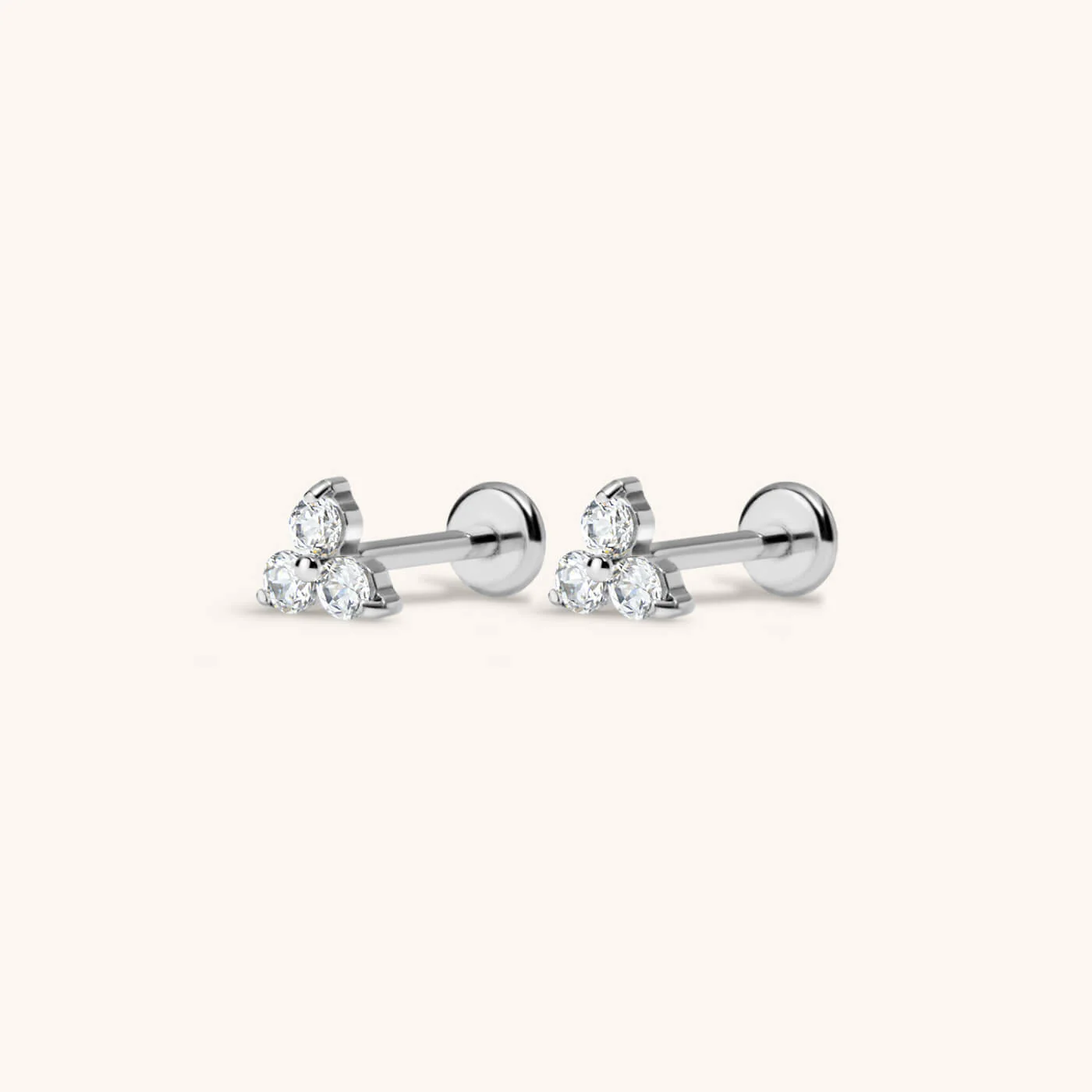 Mini Crystal Trinity Nap Earrings - Image 4