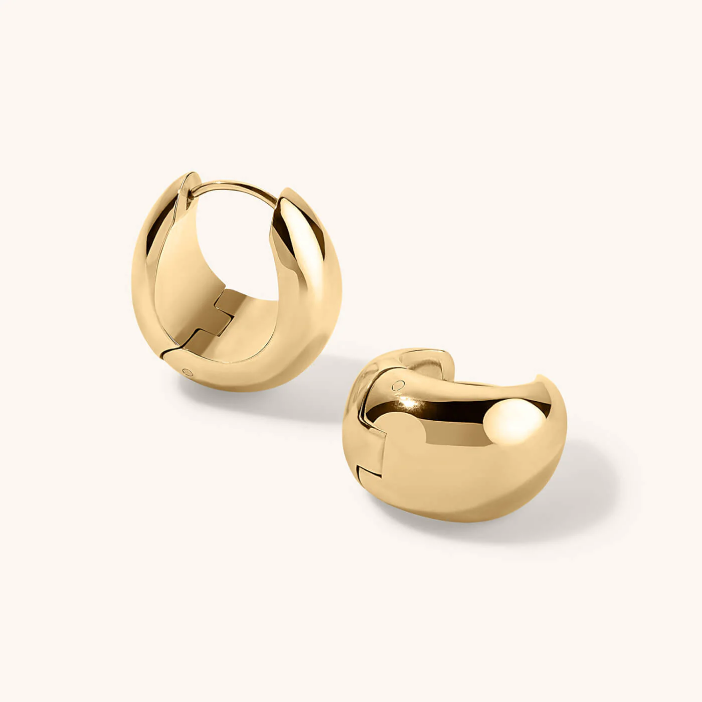 Mini Dewdrop Hoops in Titanium - Image 5