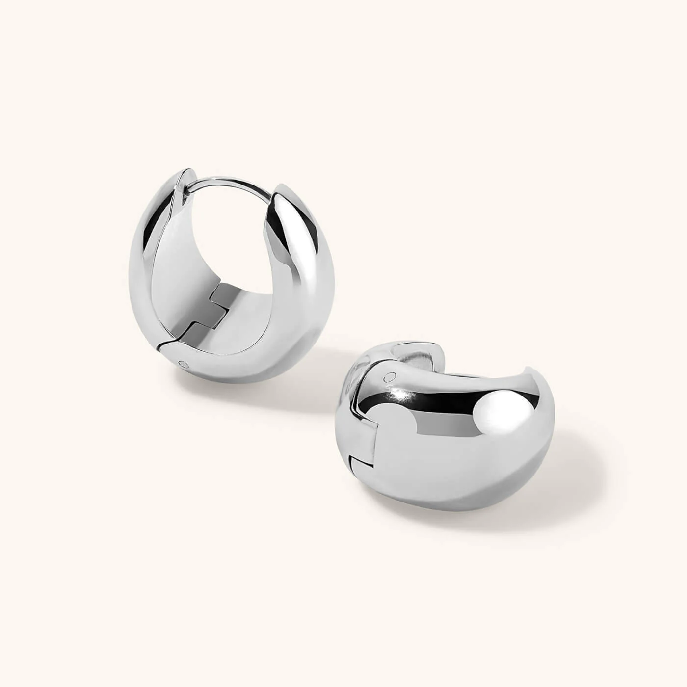 Mini Dewdrop Hoops in Titanium - Image 7