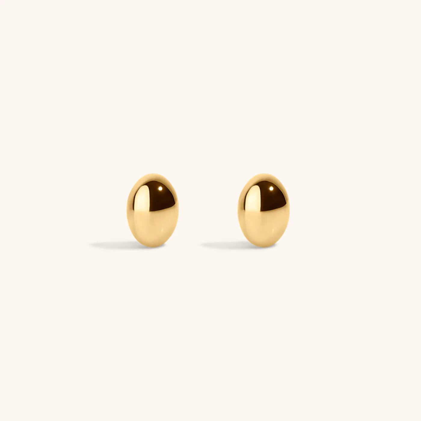 Mini Oval Studs in Titanium - Image 5