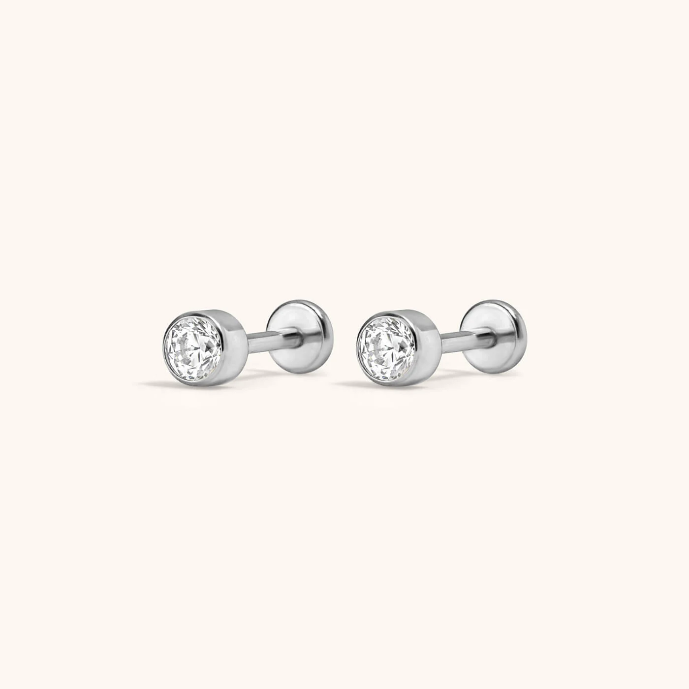 Tiny Crystal Nap Earrings - Image 4
