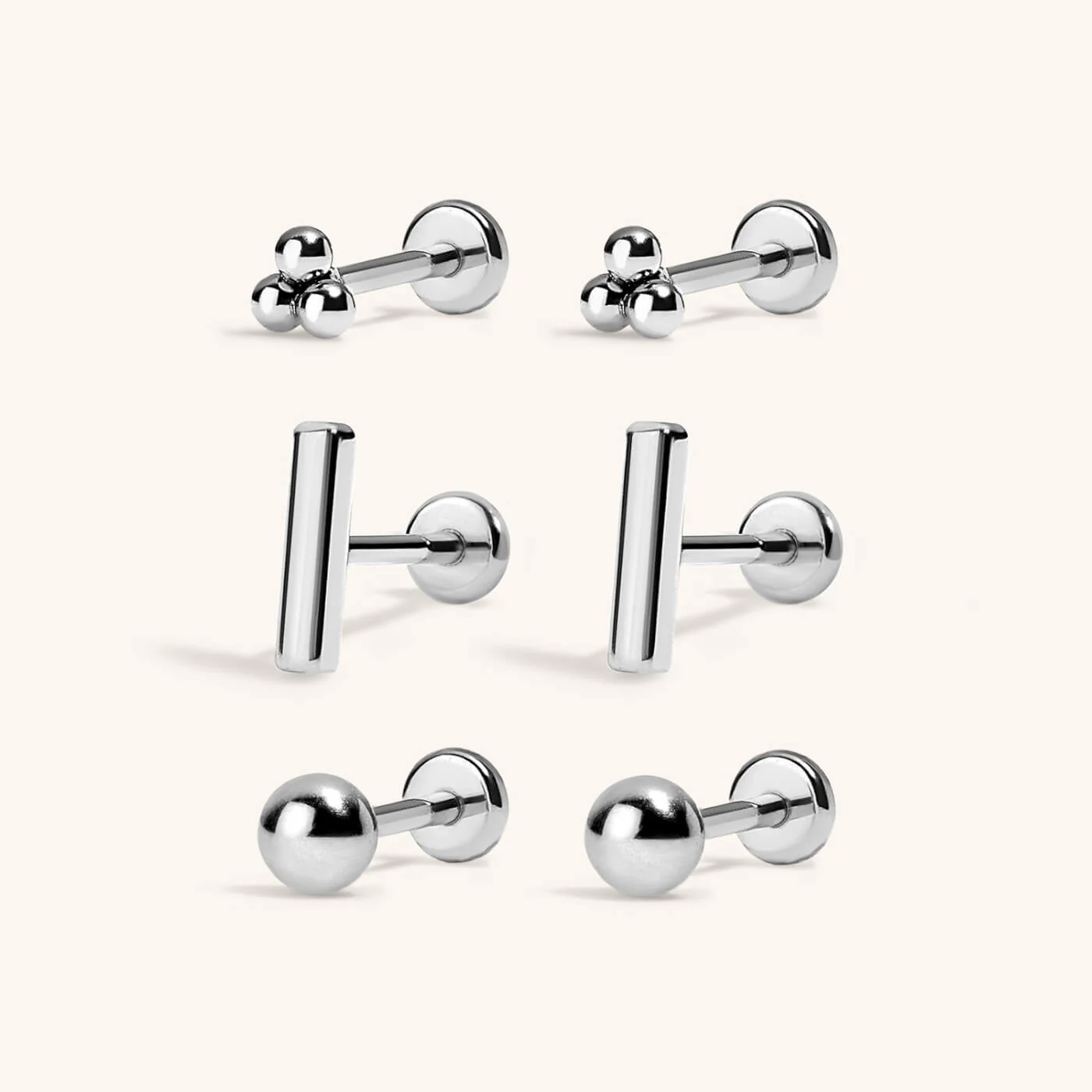 Minimalist Nap Earrings Trio - Image 3