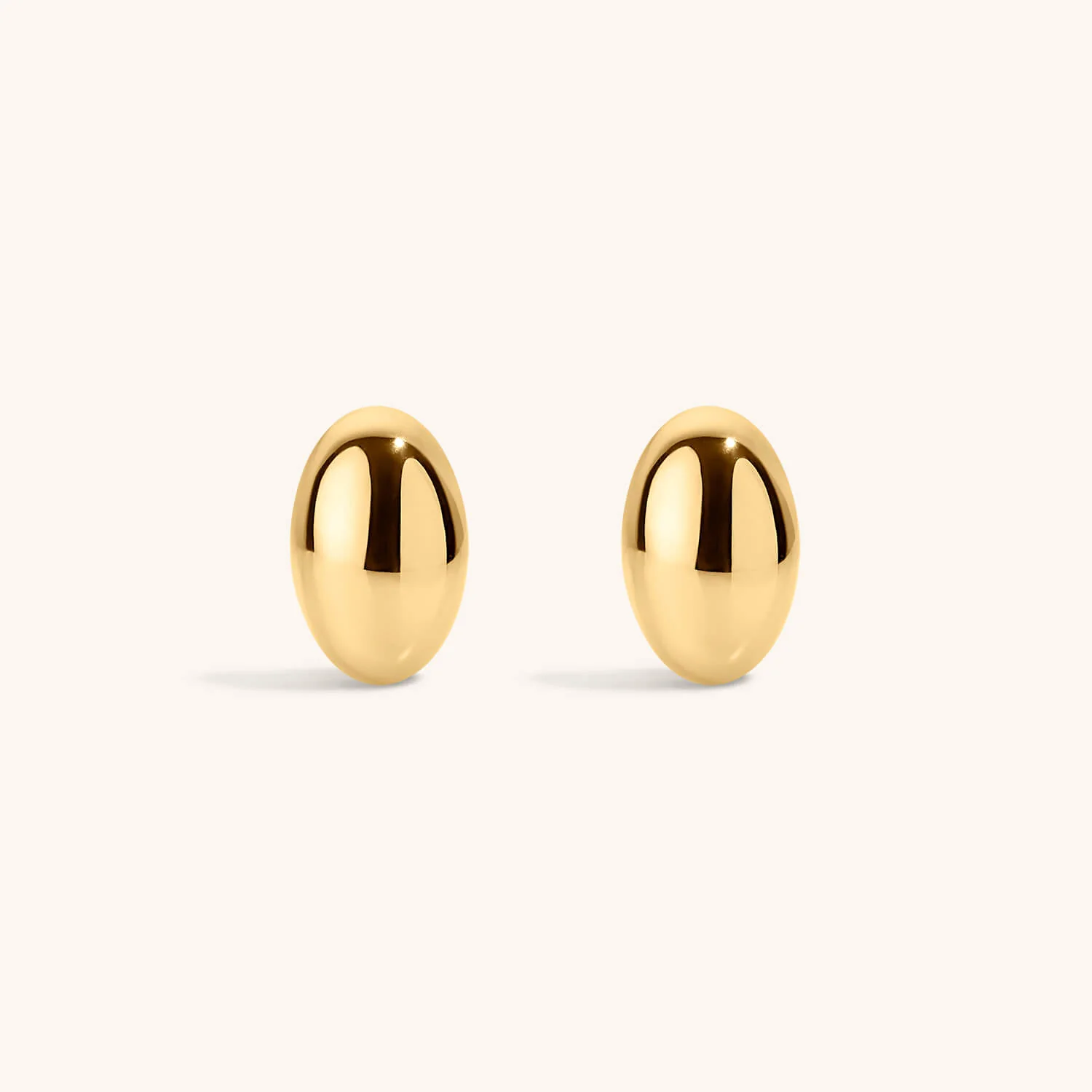 Oval Studs in Titanium - Image 5