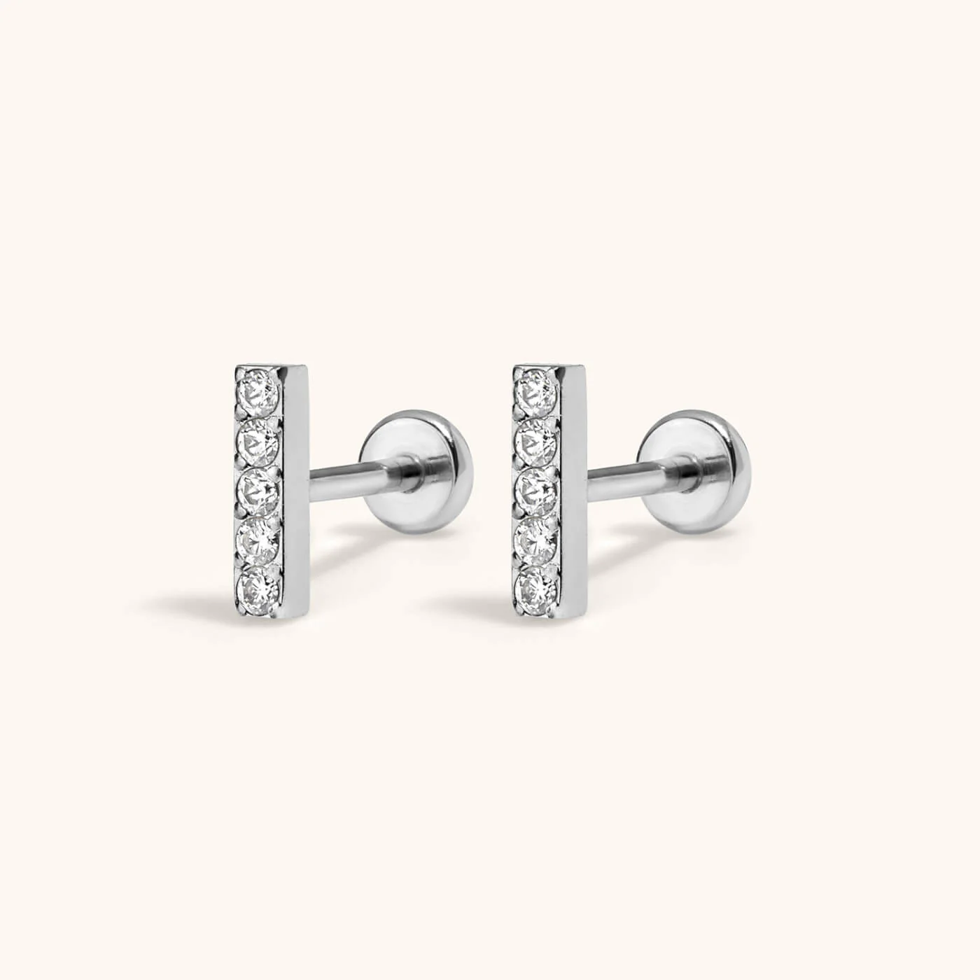 Pave Bar Nap Earrings - Image 4