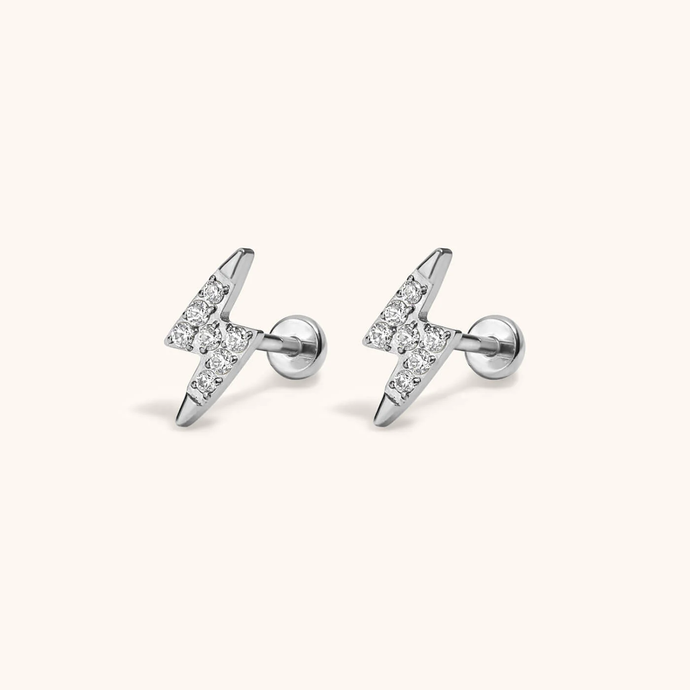 Pave Lightning Nap Earrings - Image 4