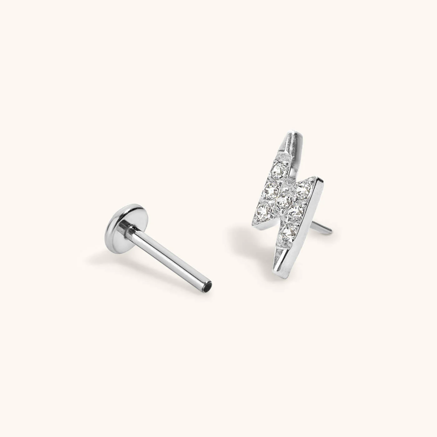 Pave Lightning Nap Earrings - Image 6