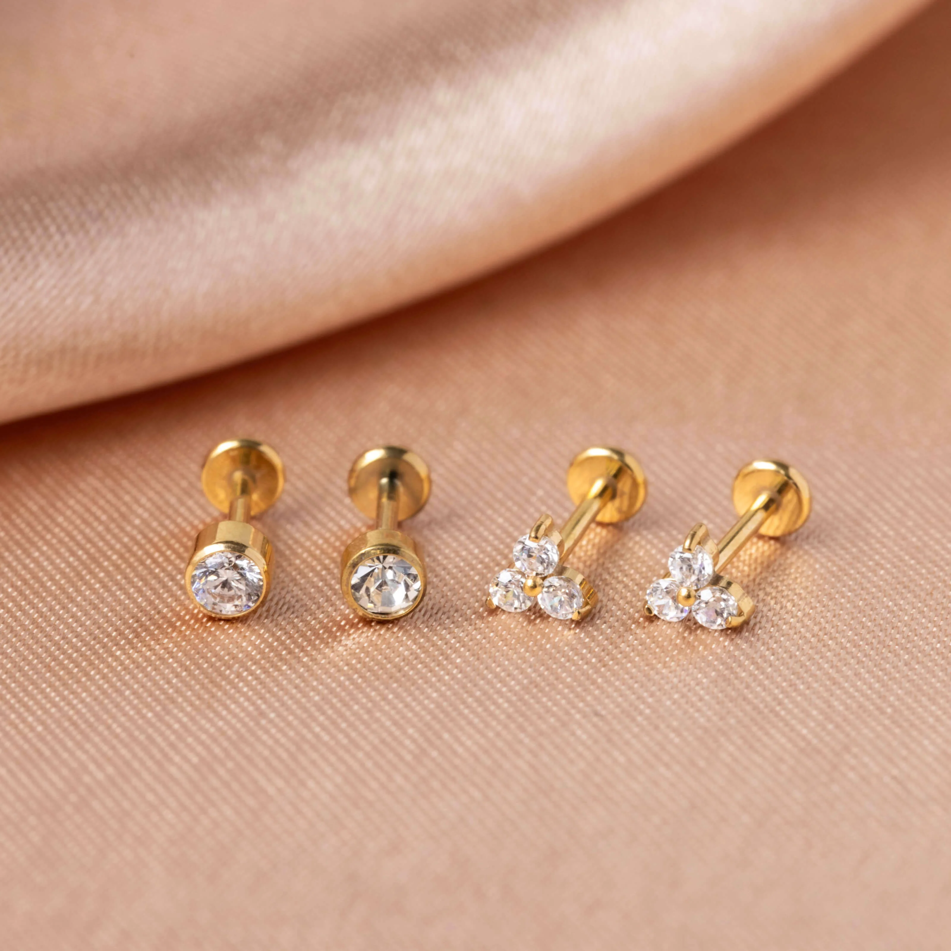 Tiny Crystal Nap Earrings - Image 7