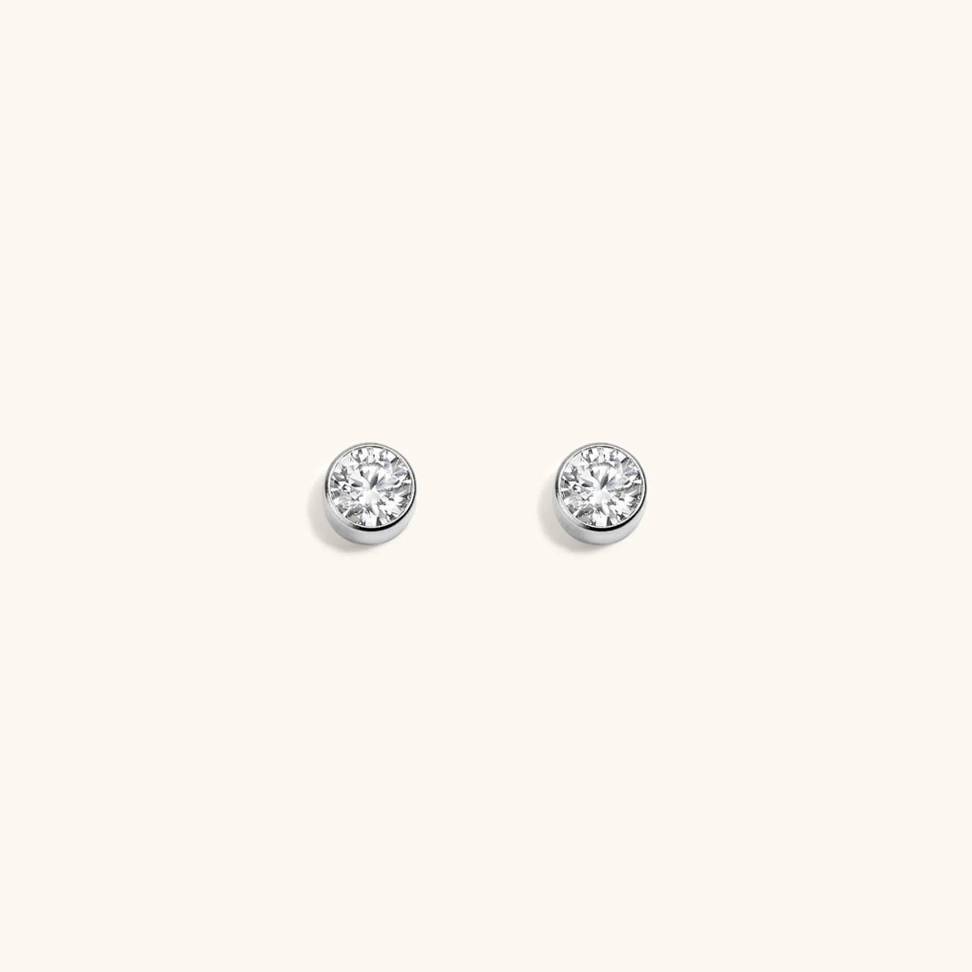 Tiny Crystal Studs in Titanium - Image 7