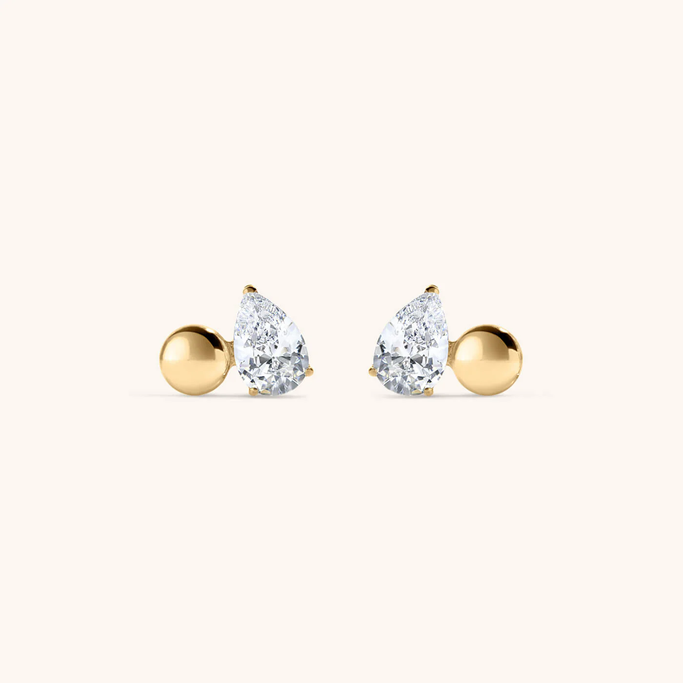Toi Et Moi Sphere and Pear Nap Earrings - Image 3