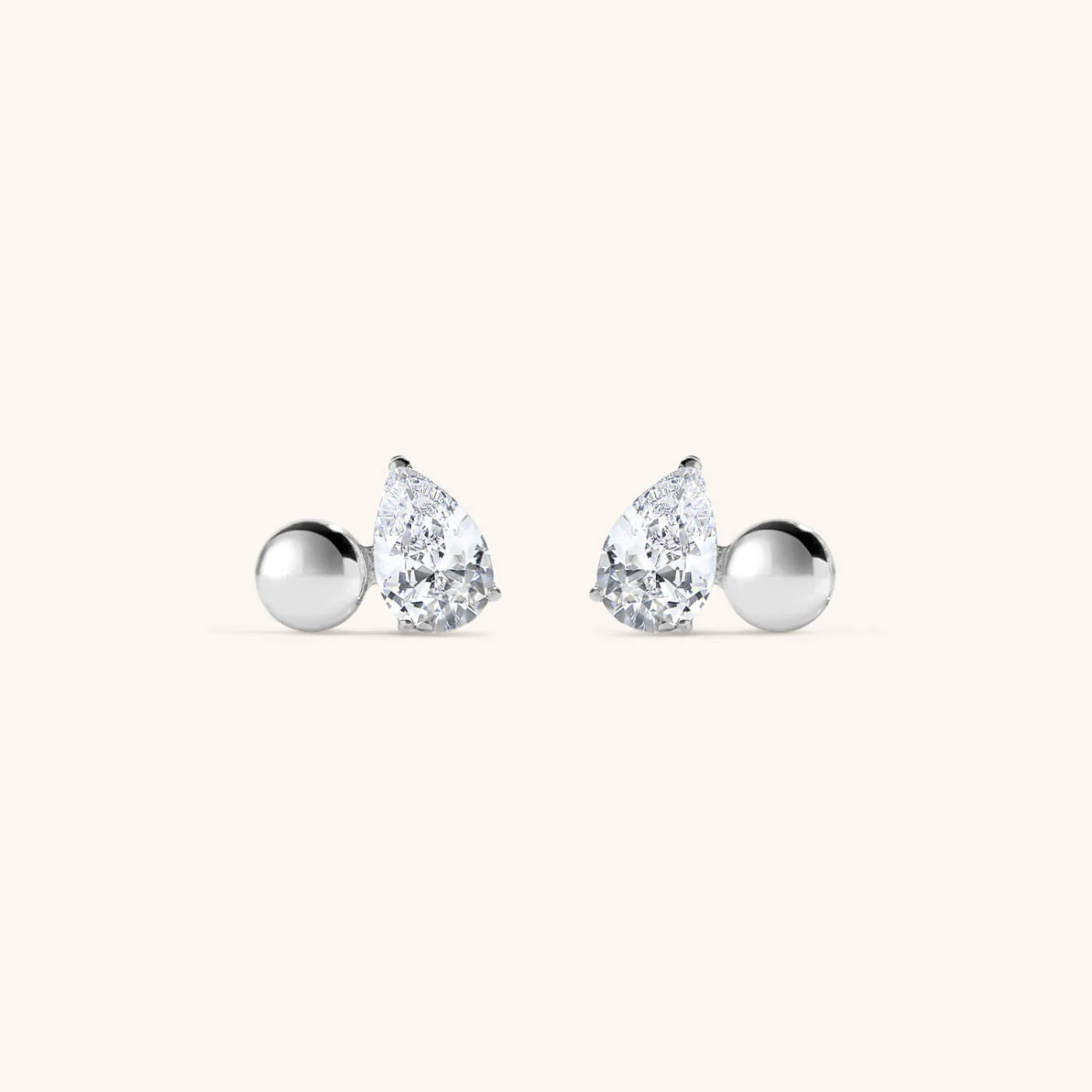 Toi Et Moi Sphere and Pear Nap Earrings - Image 6