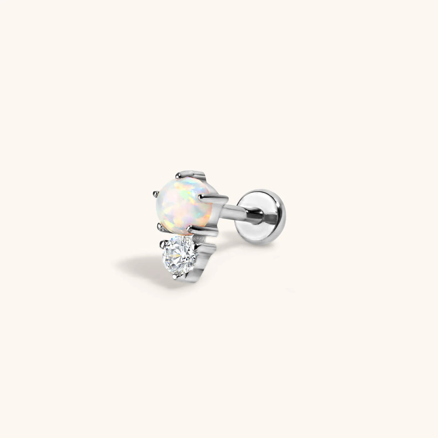 Wish and Hope Opal Push Pin Flat Back Earring - Image 4